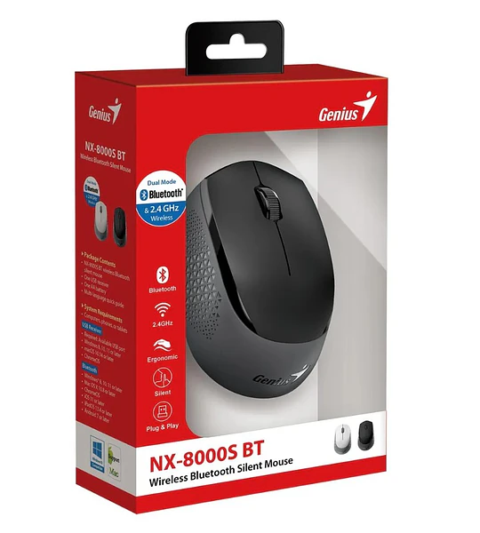 MOUSE WRLS BT GENIUS NX8000 2.4G