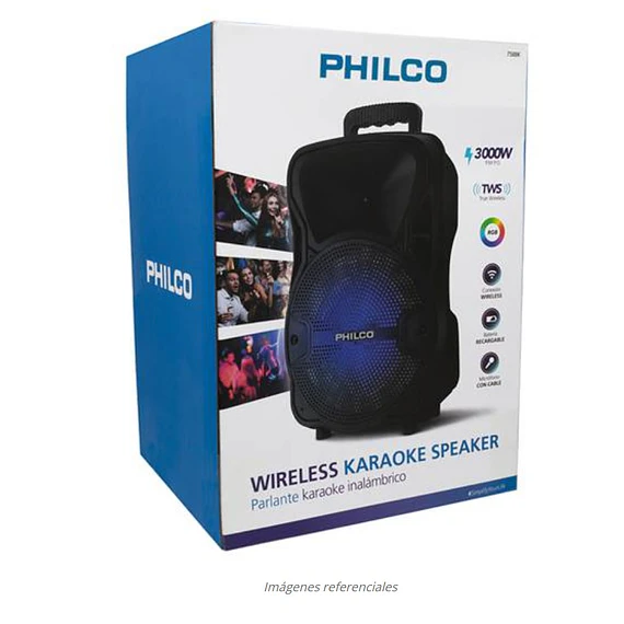 PARLANTES WLESS BT PHILCO 8X2 KARAO