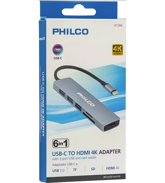 USB HUB DOCK PHILCO USB C X6 61284
