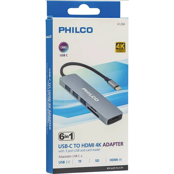 USB HUB DOCK PHILCO USB C X6 61284