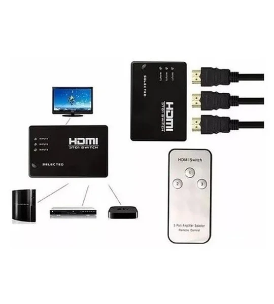 SPLITTER HDMI 3X1 3 FTES 1 MON C/R