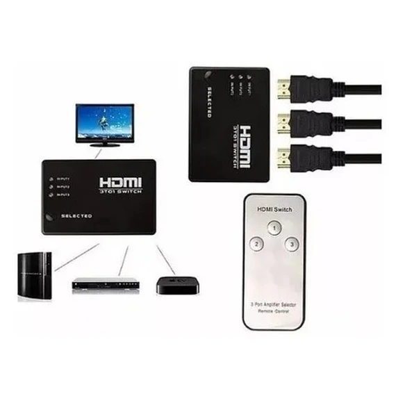SPLITTER HDMI 3X1 3 FTES 1 MON C/R