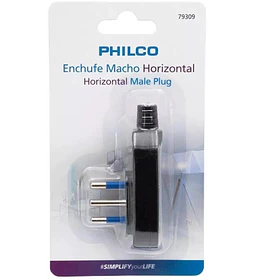 ENCHUFE MACHO 3P PHILCO NEGRO