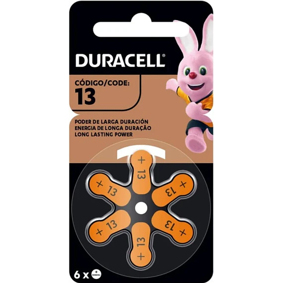 PILA ALK 13 DURACELL X6 AUDITIVA