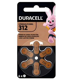 PILA ALK 312 DURACELL X6 AUDITIVA