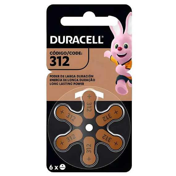PILA ALK 312 DURACELL X6 AUDITIVA