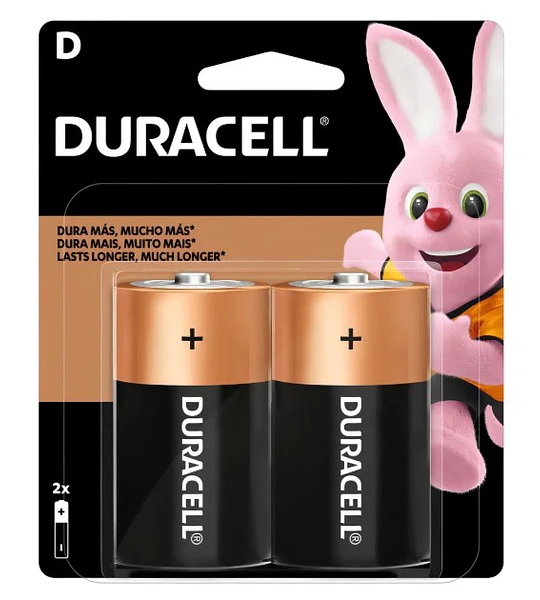 PILA ALK D DURACELL X2 GRANDE LR20 