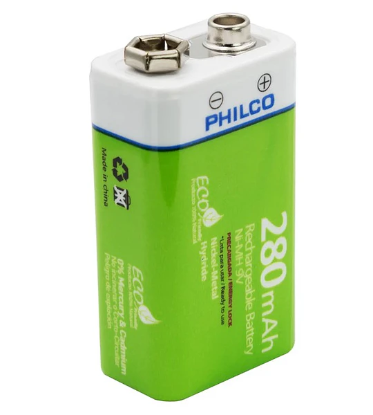 PILA REC BATERIA 1 9V 280MAH PHILCO