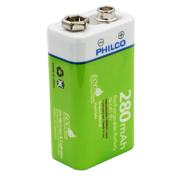 PILA REC BATERIA 1 9V 280MAH PHILCO