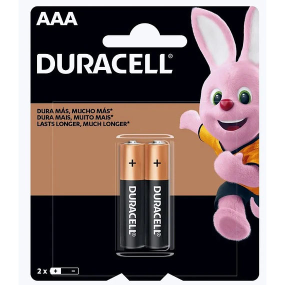 PILA ALK AAA DURACELL X2 CHICA LR03