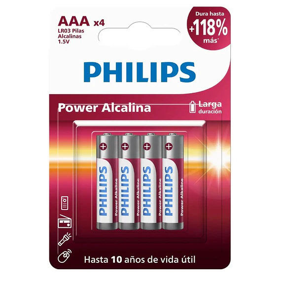 PILA ALK AAA PHILIPS X4 LR03