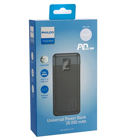 POWER BANK PHILCO 20.0AH BLACK LED