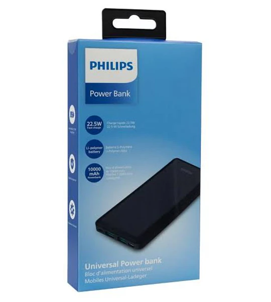 POWER BANK PHILIPS 10.0AH BLACK
