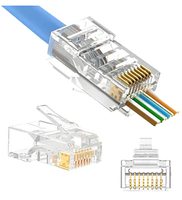 CONECTOR RJ45 CAT 6 PASS 10UDS