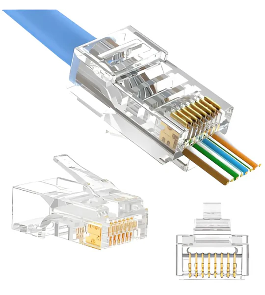 CONECTOR RJ45 CAT 6 PASS 10UDS