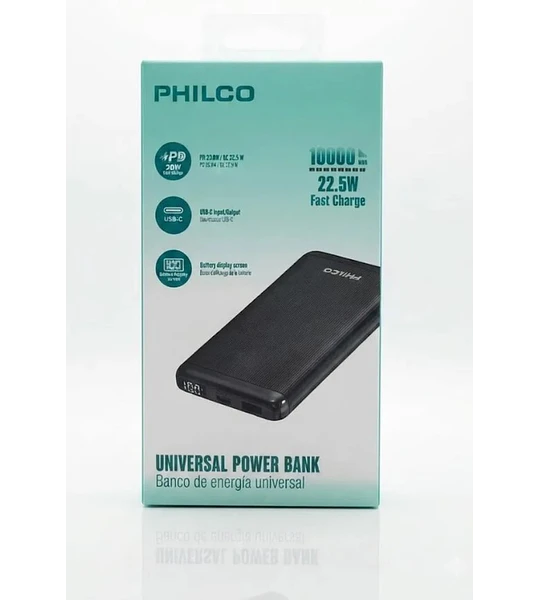 POWER BANK PHILCO 10.0AH BLACK