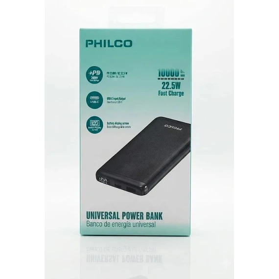 POWER BANK PHILCO 10.0AH BLACK