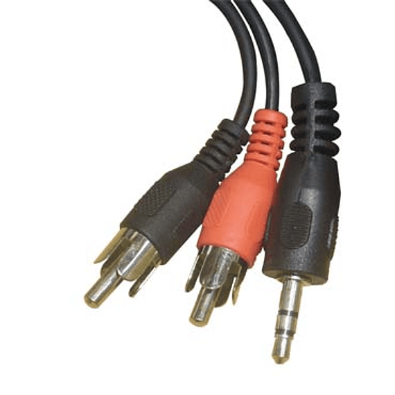 CABLE AUDIO PLUG 3.5 A 2 RCA M 3.0M