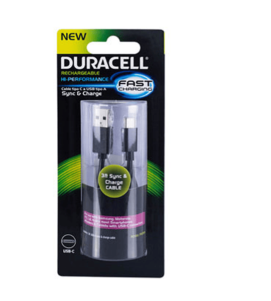 CABLE USB A/C 90 CMS DURACELL