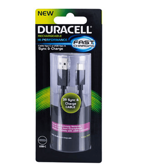 CABLE USB A/C 90 CMS DURACELL