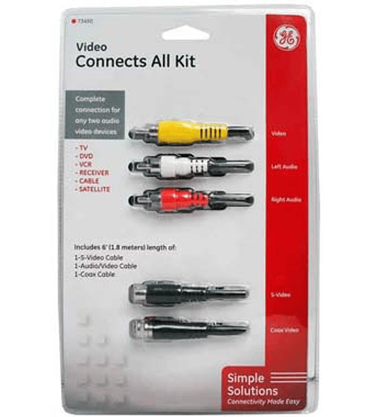 CABLE KIT VIDEO RCA-SVIDEO 5P-COAXI