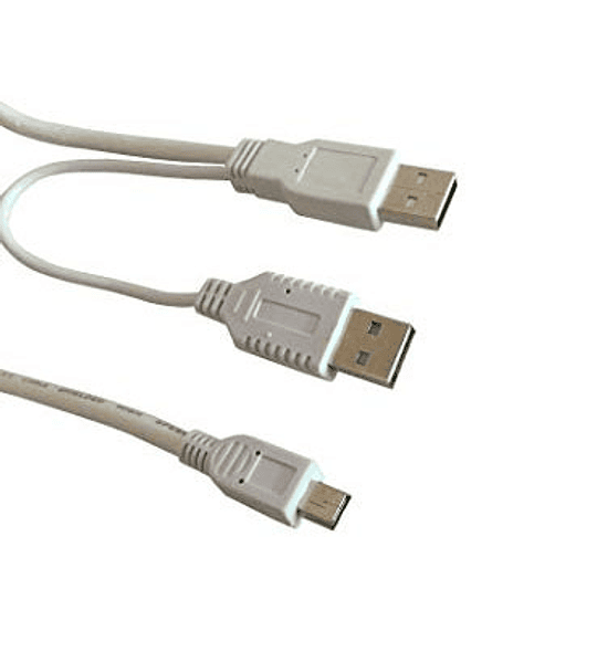 CABLE USB MICRO A USB X2 MACHO HDD