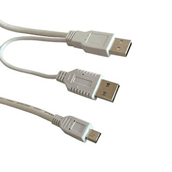 CABLE USB MICRO A USB X2 MACHO HDD