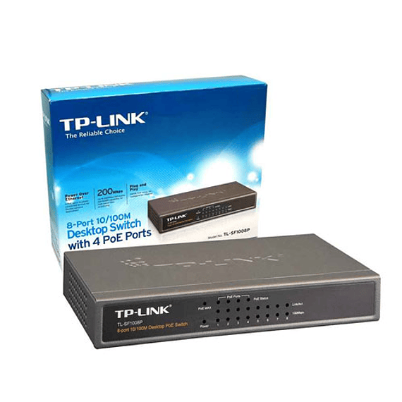 SWITCH TP-LINK 08 BOCAS TLSF1008POE