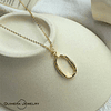 Collar circulo irregular recubrimiento oro Plata S925