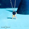 Collares astronautas caminando sol y luna parejas