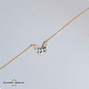 Collar mariposa azul gold plata S925 mujer