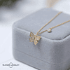 Collar mariposa con microincrustaciones gold S925 mujer