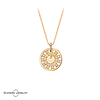 Collar flor girasol gold plata S925 mujer