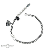 Pulsera elefante cadena trenzada plata S925 mujer