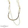 Collar doble cadena plata S925 mujer
