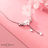 Collar flor de cerezo plata S925 mujer