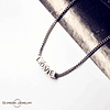 Collar letras cuadradas Love plata S925 mujer