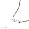 Collar letras cuadradas Love plata S925 mujer