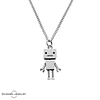 Collar robot plata S925 unisex