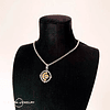 Collar amuleto suerte con estrella y luna micro incrustaciones plata