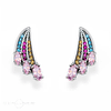 Aretes arcoíris con micro incrustaciones plata S925 mujer