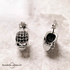 Aretes calavera con micro incrustaciones S925 mujer