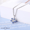 Collar estrella con piedras azules S925 mujer