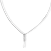 Collar minimalista barra incrustada Plata S925 Mujer