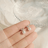 Conjunto de perlas blancas y corazones S925
