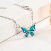 Collar mariposa multicolor Plata S925