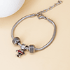 Pulsera silver charms ajustable mickey mouse acero inoxidable
