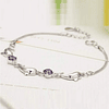 Pulsera delfines y cristales plata S925 mujer