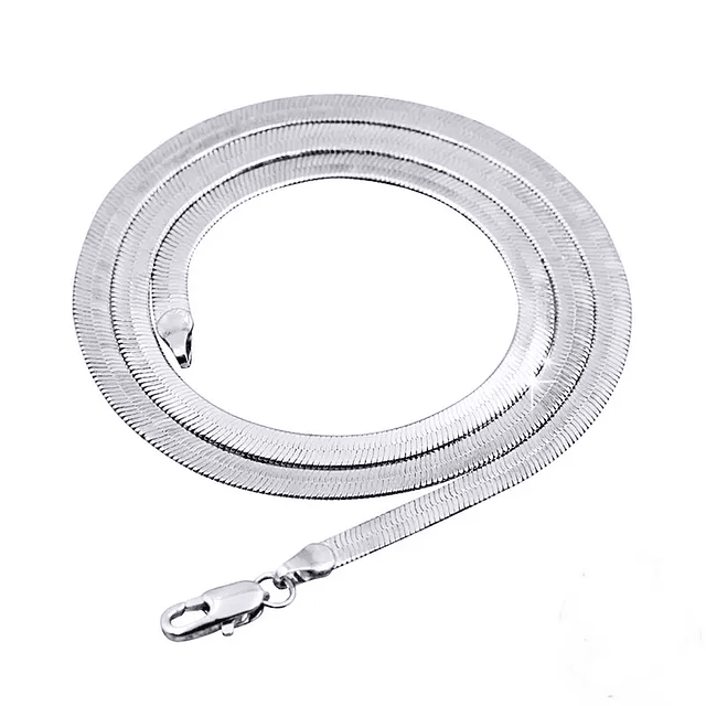 Collar cadena eslabones de serpientes Plata S925 mujer