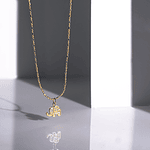 Collar elefante microincrustado minimalista Covergold mujer  
